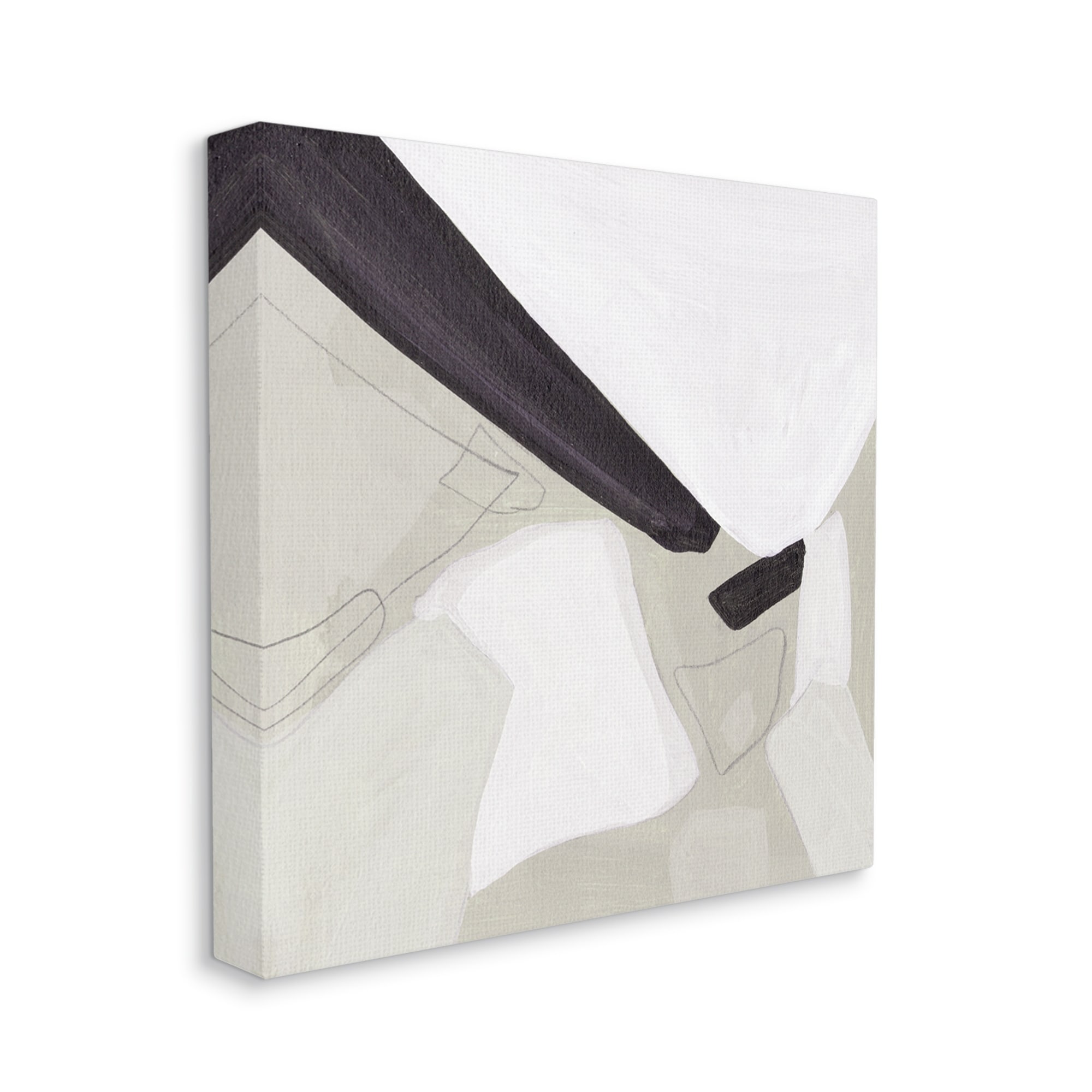 Stupell Industries Abstract Neutral Shapes Black Tan Modern Living Room, 36 x 36, Design by Melissa Wang