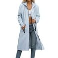 thumbnail image 2 of Pyhlmscde Women's Solid Color Button Long Sleeve Cardigan Coat, Womens Tops, Winter Clothing for Women, Trench Coat Women, 2 of 5