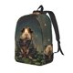 thumbnail image 1 of Disketp Lotus Leaf Starry Sky Guinea Pig print Canvas Backpack Lightweight Travel Daypack Student Rucksack Laptop Backpack-, 1 of 5