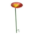 thumbnail image 3 of Dualoai Bee Feeder Stake Easy to Use Flower Shape Bee Water Bowl for Lawn Yard Patio Red, 3 of 9