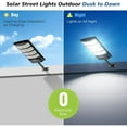 thumbnail image 5 of Solar lights Solar Street Security Flood Pole Barn Commercial Parking Lot Light Outdoor Dusk to Dawn Motion Sensor Remote Control Led Lamp,2-Pack, 5 of 9