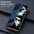 thumbnail image 5 of for Samsung Galaxy Z Fold 2 Case,Leather Cover Slim Clear Window View Shockproof Thin Cover with Kickstand Anti-Scratch Protective Phone Case Compatible with Samsung Galaxy Z Fold 2, Royalblue, 5 of 7