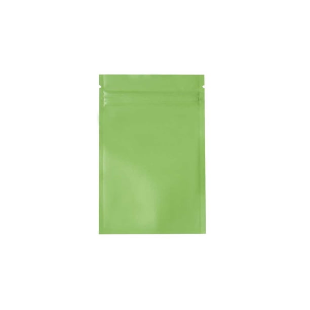Advancent Bolsa de almacenamiento reutilizable de bolsillo plano con sellado de bolsa de 100 Uds., embalaje mate, bolsas de café a prueba de Almacenamiento y organización del hogar Verde 8*12 CM