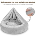 thumbnail image 4 of Cama para mascotas JOEJOY, cama pequeña para perros y gatos con manta con capucha, 58 cm, 4 of 7