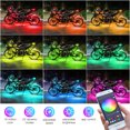 thumbnail image 2 of Kit de Lumière Led RGB pour Moto Lumières d'Ambiance Multicolores Contrôle par Application Lampe IP68, 2 of 9