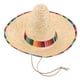 thumbnail image 1 of Sombrero de paja mexicano con ribete, accesorio para disfraz mexicano, para adultos y niños, para fiestas, 43 cm de diámetro, color beige, 1 of 8
