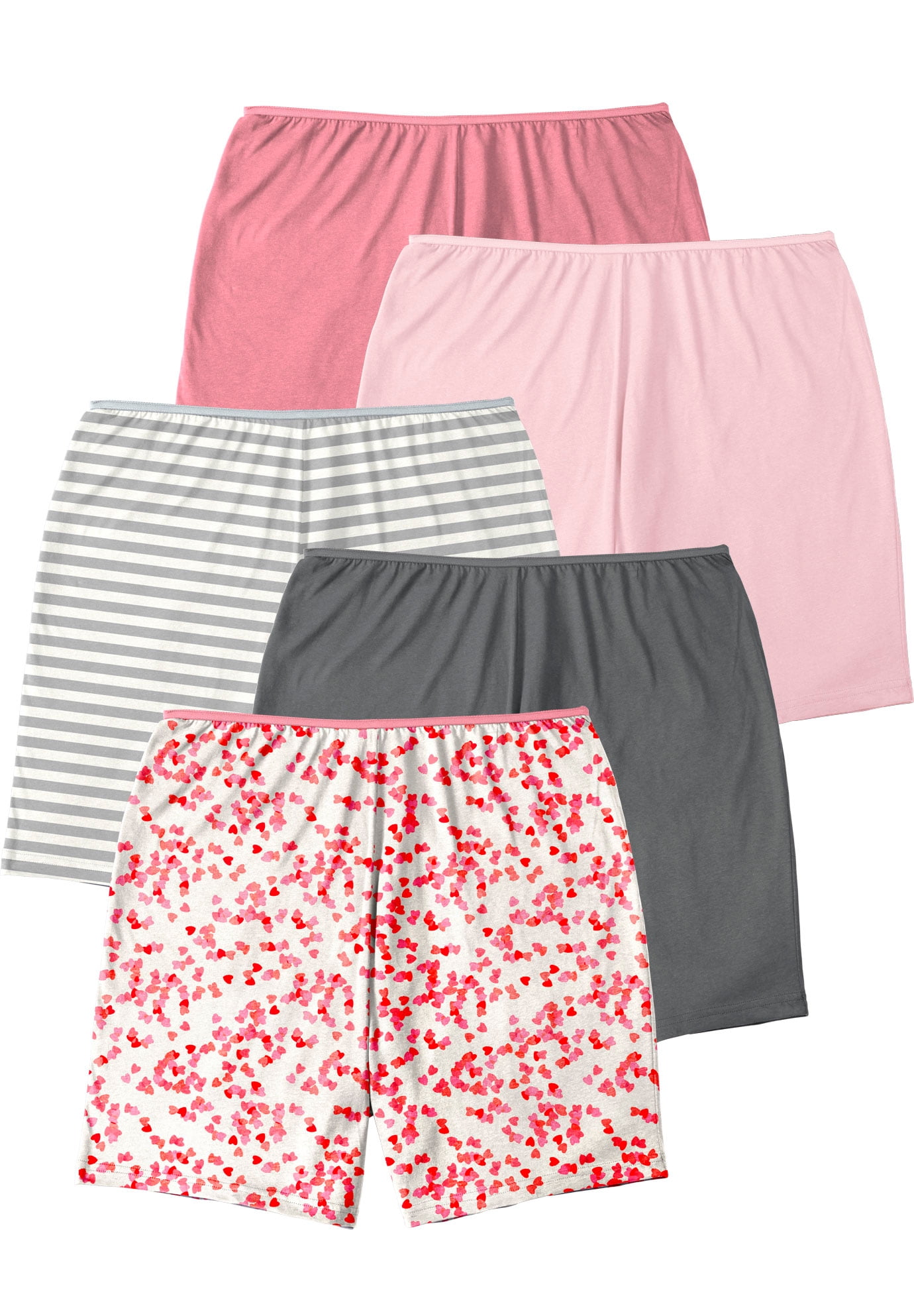Comfort Choice Women's Plus Size Cotton Boxer 5-Pack Panties - Walmart.com