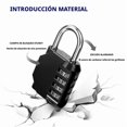 thumbnail image 2 of 2PCS black combination lock, used for 4-digit outdoor waterproof padlock of lockers, suitable for schools, gymnasiums, sports venues, fences, tool boxes, gates, boxes, outdoors and buckle storage., 2 of 5