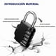 thumbnail image 2 of 2PCS black combination lock, used for 4-digit outdoor waterproof padlock of lockers, suitable for schools, gymnasiums, sports venues, fences, tool boxes, gates, boxes, outdoors and buckle storage., 2 of 5