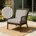 thumbnail image 2 of Black Ticking Stripes 4 Pcs Patio Cushion Covers, Modern Minimalist Vertical Lines Khaki Waterproof Outdoor Cushion Cover, Replacement Washable Sofa Chair Seat Cover with Zipper 24"x24"x4", 2 of 9