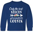 thumbnail image 3 of Inktastic Only the Best Nieces Get Promoted to Cousin Long Sleeve Youth T-Shirt, 3 of 5