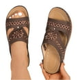 thumbnail image 6 of Keen Sandals For Women Spring And Summer Casual Versatile Solid Color Open Toe Trendy One-Strap Slippers Wedge Heels Shoes Spring And Summer Shoes Size 6.5 - Coffee, 6 of 6