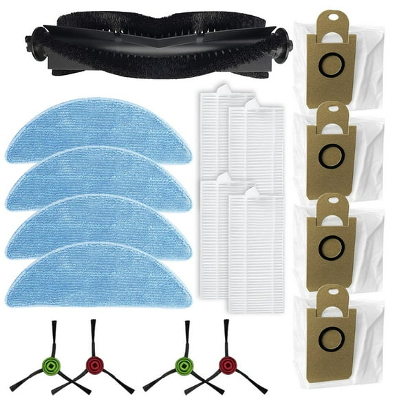 Main Side Brush Filter Mop Cloth Dust Bag Kit for Lydsto R5/R5D Accessory Set