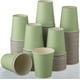 thumbnail image 2 of 100 vasos de papel desechables para baby shower, vasos de papel para bodas, vacaciones, picnic, fiesta, café, bebidas, té, verde salvia, 9 oz, 2 of 4