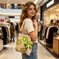 thumbnail image 6 of Crochet Tote Bag for Women,Cute Colorful Handmade Bag,Mini Embroidery Aesthetic Boho Bag,Needlepoint Barrel Drawstring Purse,Adorable Gift Idea for Her, 6 of 8