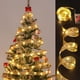 thumbnail image 4 of Luces de tira para árbol de Navidad 32 pies | Lazos de cinta de alambre de cobre LED de 100 | Luz cálida de colores alimentada por batería | Iluminación decorativa flexible para fiestas, fiestas, 4 of 6
