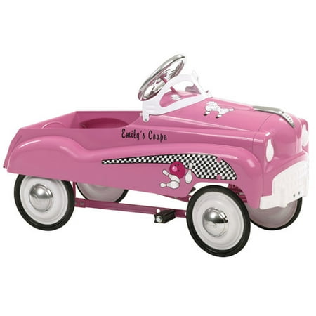 InStep Steel Retro Pedal Car Ride-On Toy, Pink