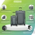 thumbnail image 2 of American Tourister Dash XLT 2 piece Softside Spinner Luggage Set - (20/28) Graphite, 2 of 12