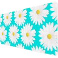 thumbnail image 1 of Mouse Pad with Stitched Edge Premium Textured Smooth Precise Operation Washable Non-Slip Rubber Base Desktop Protection Desk Mat, 35.4 x 15.7 inches, Chrysanthemum Flower Green, 1 of 5