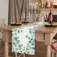 thumbnail image 2 of Table Runners 72 Inches Long Dress Scarves, Sage Green Eucalyptus Farmhouse Kitchen Table Runner, Coffee Tablerunners, Spring Summer Pastoral Leaves 14x72 Inch, 2 of 9