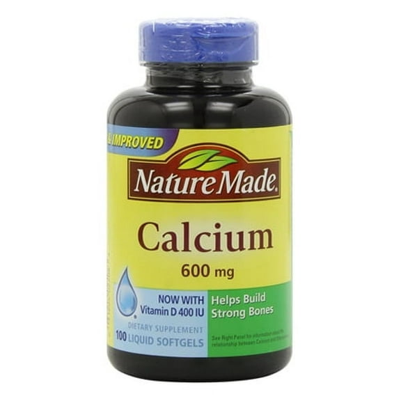 Nature Made Calcium 600Mg With Vitamin D 400 Iu Softgels - 100 Ea, 6 Pack