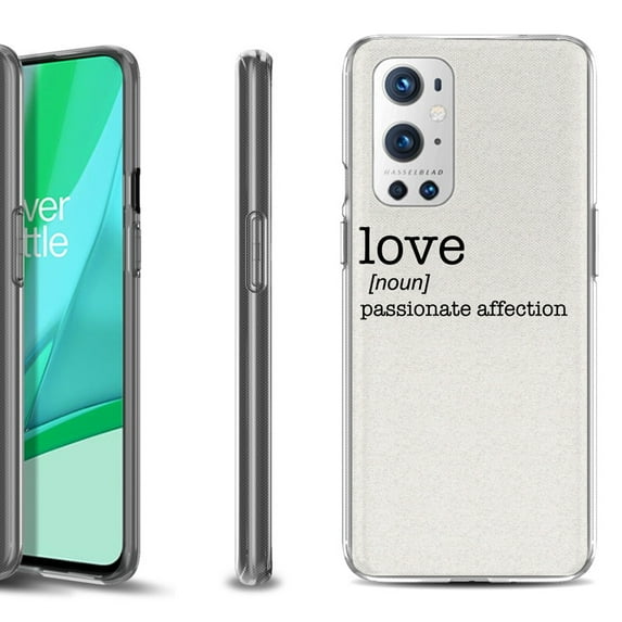 Slim-Fit Flexible TPU Gel Phone Case Compatible with OnePlus 9 PRO 5G, by OneToughShield ® - Dictionary/Love