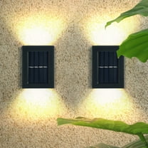 XMMSWDLA 2 Pack LED Square Up and Down Lights Outdoor Wall Light，Body in Aluminum Waterproof Outdoor Wall Lamps Solar Wall Light Up And Down Glow Wall Light Outdoor Garden Lamp halloween lights