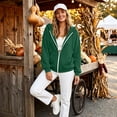 thumbnail image 6 of Evdexr Hoodies for Women Long Sleeve Zip Up Oversized Sweatshirt 2026 Casual Hooded Winter Fall Layering Jacket with Pockets Dark Green XL, 6 of 7