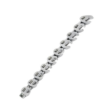 Necvior 3/8" Crows Foot Wrench Set 10Pcs Crowfoot Wrench Set with Clip-on Organizers