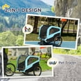 thumbnail image 4 of Aosom 2-in-1 Dog Bike Trailer, Pet Stroller with Hitch for Large Dogs, Blue, 4 of 9