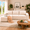 ApartmentLivingEdition-Cream, variant on 96 Inch Green Jumbo Corduroy L-Shaped 4-Seat Modular Sectional Sofa with Right Reversible Chaise Lounge, Deep Comfort Seating, Wide Armrests, Included Throw Pillows, No Assembly for Apartment Use