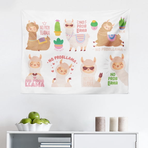 Sayings Tapestry, Smile You Deserve Beauty of The Happiness Photography Camera Illustration, Fabric Wall Hanging Decor for Bedroom Living Room Dorm, 2 Sizes, White Hunter Green, by Ambesonne