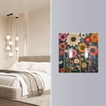 thumbnail image 4 of Yayeee Toggle Light Switch Wall Plate 2-Gang 4.56"x4.48" Decorative Outlet Cover, Large Colorful Flowers, 4 of 7