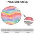 thumbnail image 6 of Dreamy Pastel Wave Pattern Round Fitted Tablecloth with Elastic Edge,Dining Table Cover Waterproof,Outdoor Round Tablecloth for Camping,Dining,Indoor and Outdoor, 6 of 7