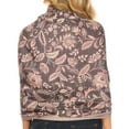 thumbnail image 2 of Sakkas Gianna Women's Silky Soft Reversible Floral Woven Pashmina Scarf Shawl Wrap - Dark Gray - One Size Regular, 2 of 5
