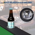 thumbnail image 3 of Gaderth 8 Player Oval Poker Table Foldable, Casino Card Table, 72" Poker Game Tables with Storage Bag, Padded Rails & Cup Holders, Portable Folding Game Table for Texas Holdem and Blackjack, 3 of 9