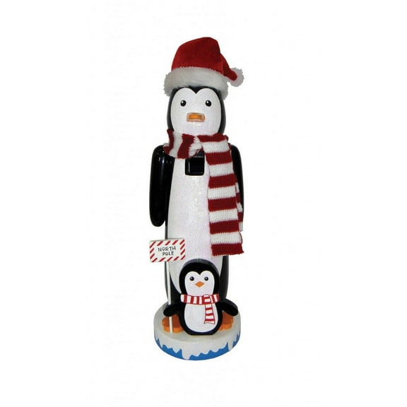 Santa's Workshop 14" Np Penguins Nutcracker