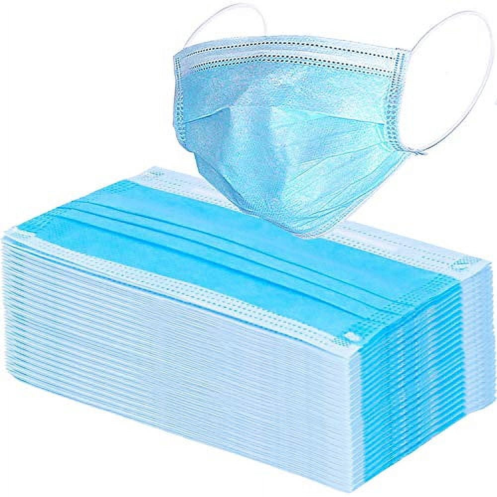 K-Cliffs Face Mask 500pcs Disposable Masks with Elastic Ear Loops | 3-Ply Breathable Non-Woven 3 Layer Protection