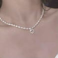 thumbnail image 4 of RSAMD Fashion Korean Style Pearl Zircon Pendant Necklace Gentle Vintage Clavicle ChaJO-A16, 4 of 9