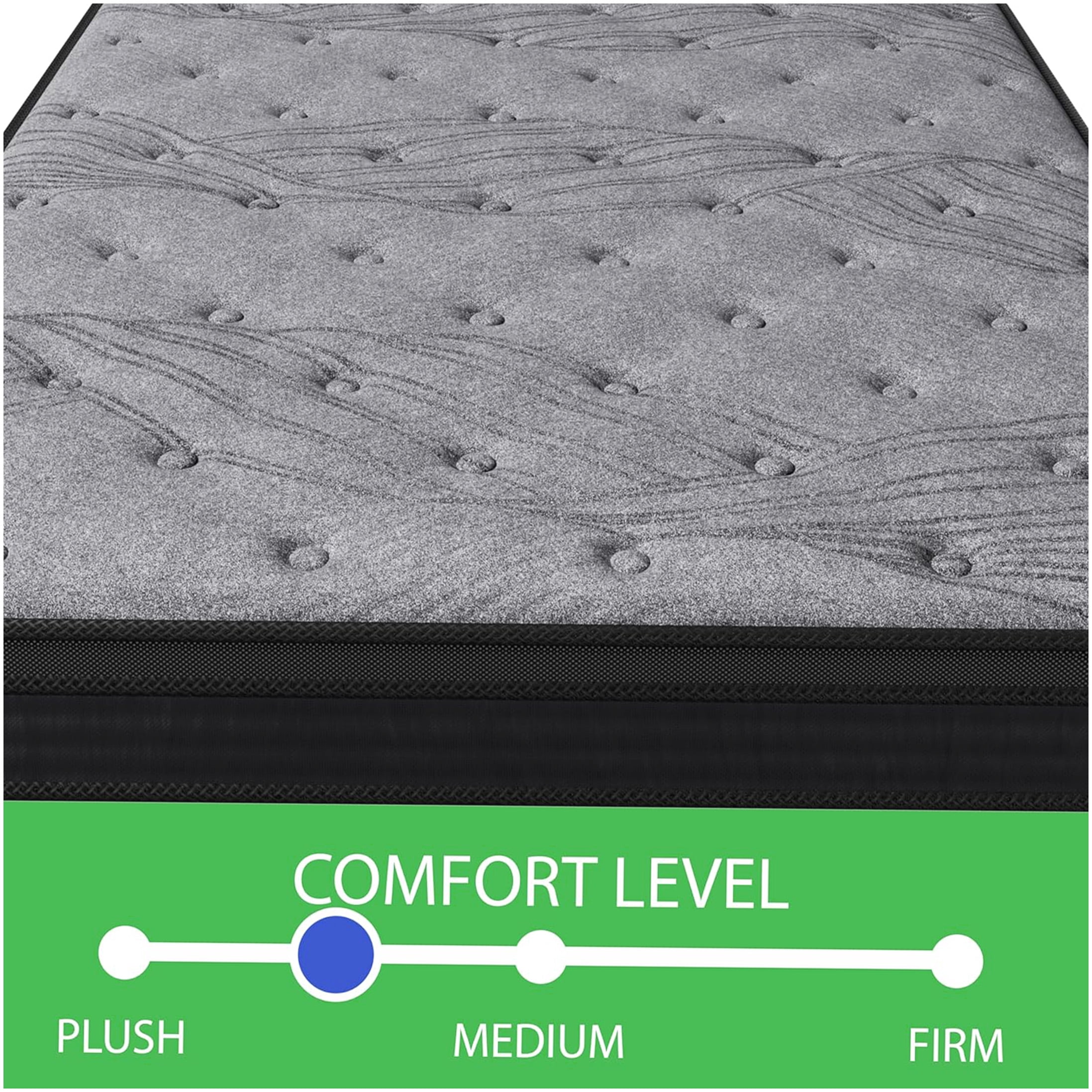 CHAMPFLAG California King Size Mattress 12 Inch - Hybrid Cooling Gel Memory Foam and Innerspring for Support, Motion Isolation