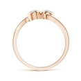 thumbnail image 2 of ANGARA Natural Bezel-Set Two Stone Diamond Engagement Ring in 14K Rose Gold for Women (Size-3.7mm| Color-H| Clarity-SI2) | April Birthstone, Anniversary, Jewelry Gift for Women | Natural Diamond Ring, 2 of 7