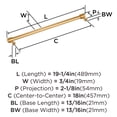 thumbnail image 5 of Amerock Faircrest 18 inch (457mm) Center-to-Center Champagne Bronze Appliance Pull, 5 of 6