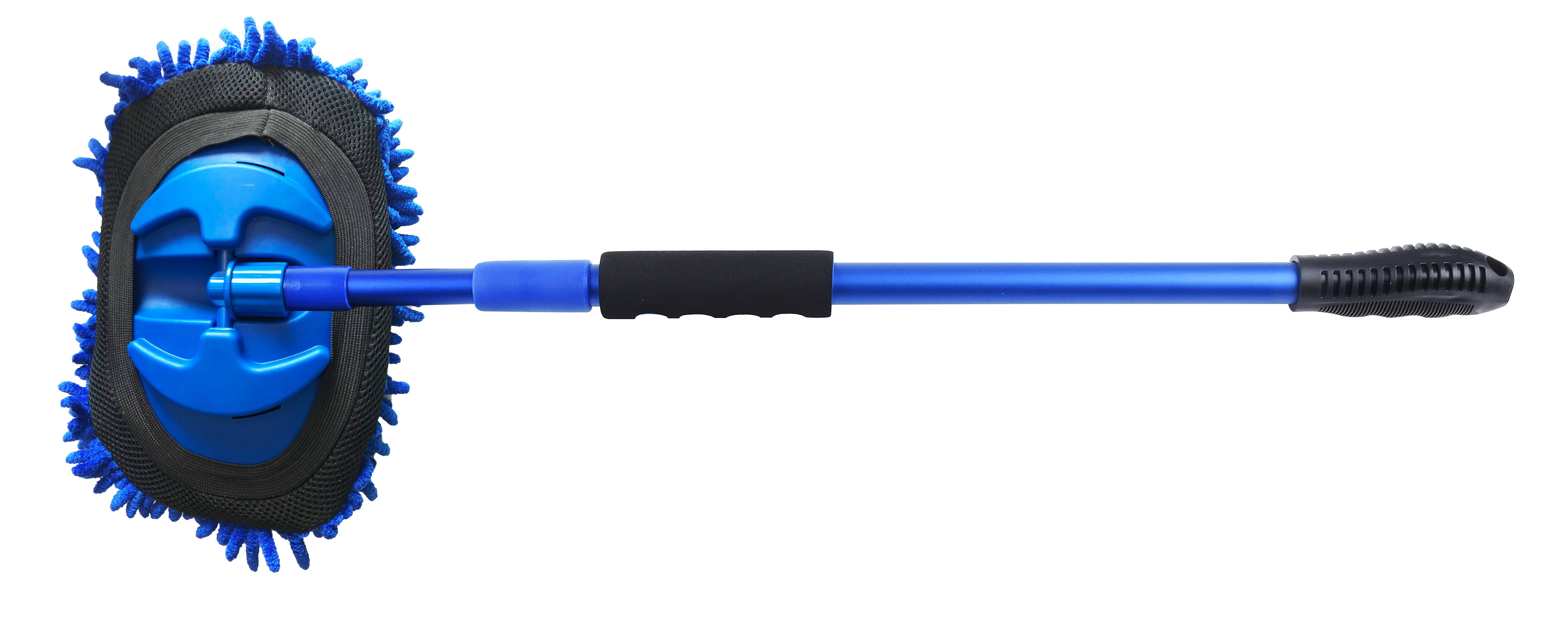 Auto Drive Car Wash Microfiber Mop, Blue Aluminum Telescoping Handle