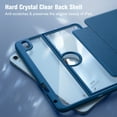 thumbnail image 4 of Fintie Case for iPad iPad (A16) 11th Generation 11 Inch (2025), iPad 10th Generation 10.9 Inch (2022) - Multi-Angle Viewing Shockproof Soft TPU Cover, Clear Back Shell, Pencil Holder, Marine Blue, 4 of 8
