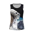thumbnail image 6 of Sigee Cat Astronaut for Women's Workout Tank Top,Running Tank Tops,Sleeveless Gym Clothes, 6 of 8