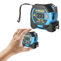Almighty Tools Tape Measure 3-in-1 Laser Digital Measuring Tape Ruler-LCD Backlight 60m/196Ft Rangefinder,Crosshairs Markings,Data Storage,Durable ABS Case