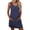 Navy, variant on Sevevn Women's Summer Sleeveless Shift Dress Casual Scoop Neck Button Front Mini Dress with Pockets Black 2XL