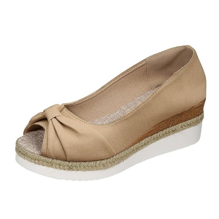 

PEASKJP Women Sandals Wide Width Women s Briah Perf Sling Wedge Sandal for Women (Beige 8)