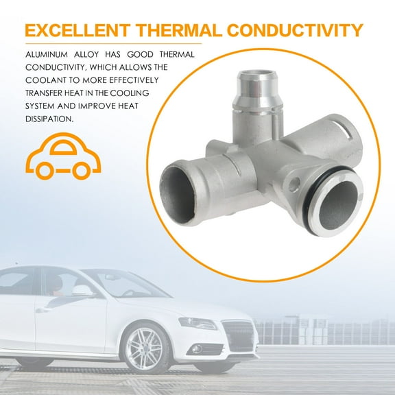 Aluminum Coolant Hose Flange for Audi A4 /A4 Quattro 2.0L 2005-2009 06D121132C