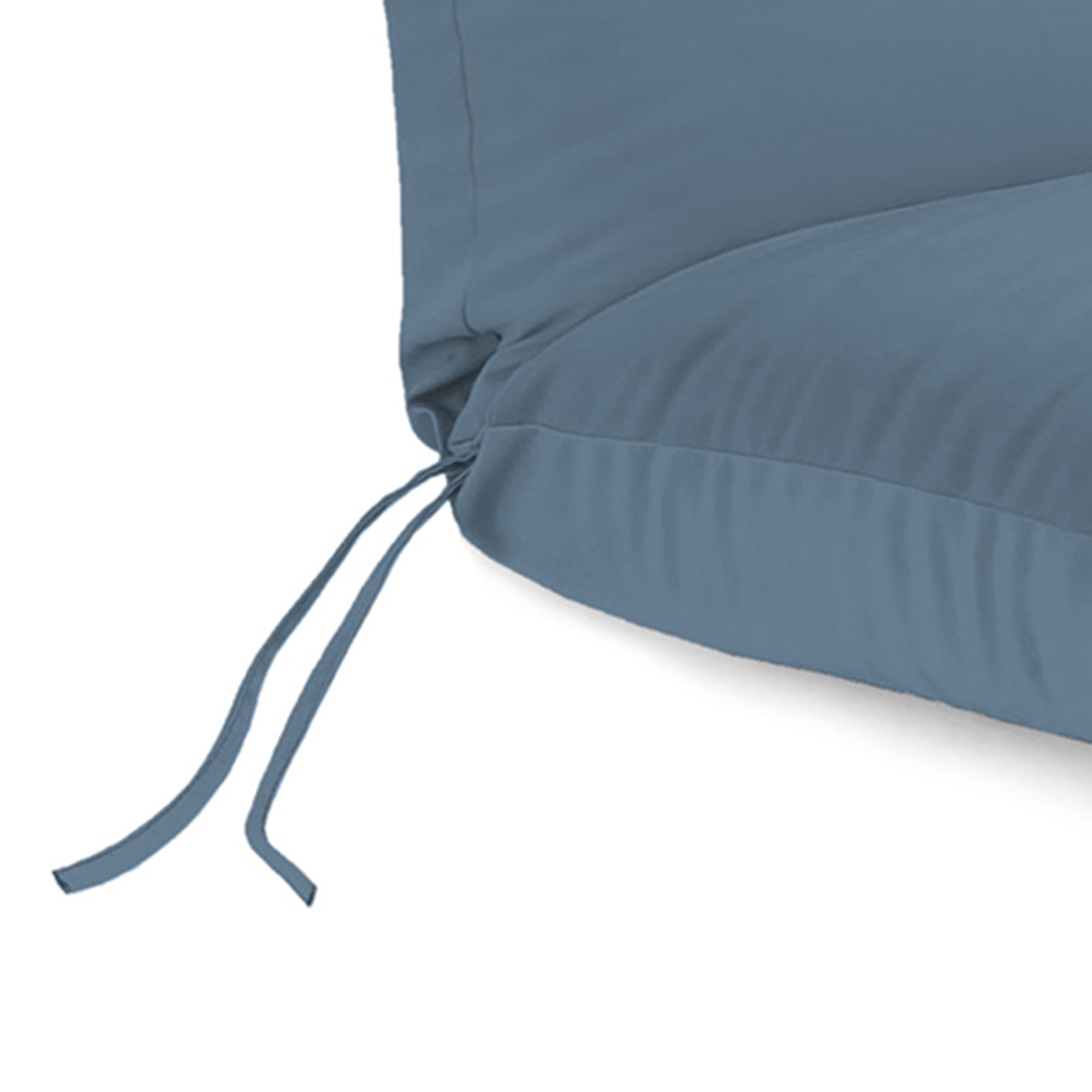 Jordan Manufacturing Sunbrella 74" x 22" Spectrum Denim Blue Solid Rectangular Outdoor Chaise Lounge Cushion with Ties and Hanger Loop
